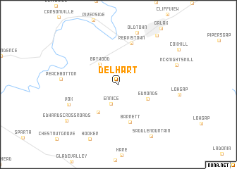 map of Delhart