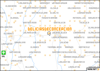 map of Delicias de Concepción