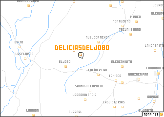 map of Delicias del Jobo