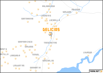 map of Delícias