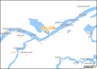 map of Delícia