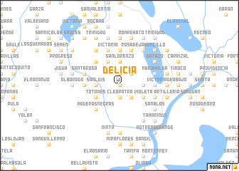 map of Delicia