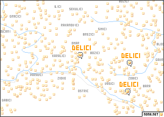 map of Delići