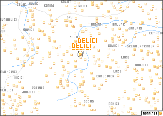 map of Delići