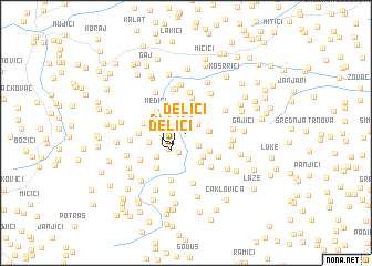map of Delići