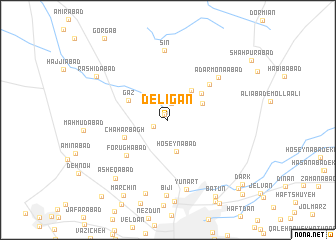 map of Delīgān