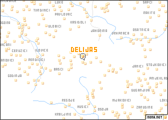 map of Delijaš