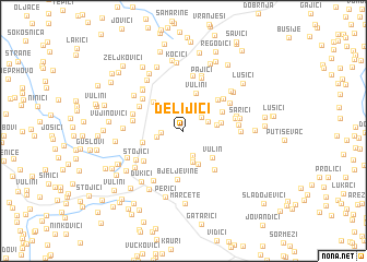 map of Delijići