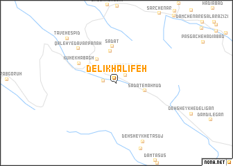 map of Delī Khalīfeh