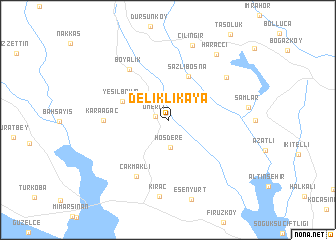 map of Deliklikaya