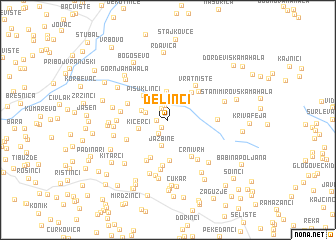 map of Delinci