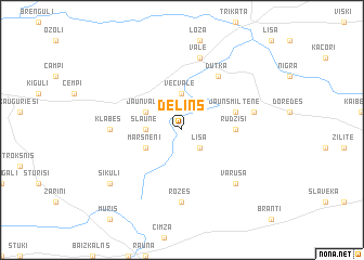 map of Dēliņš