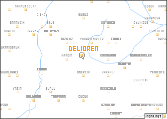 map of Deliören