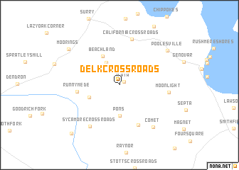 map of Delk Crossroads