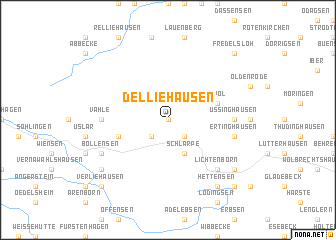 map of Delliehausen