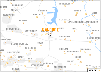 map of Delmont