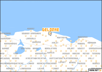 map of Délorme