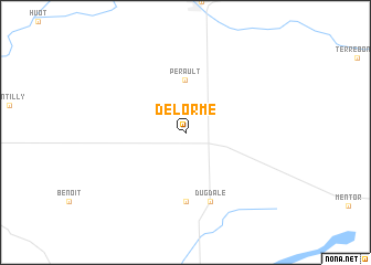 map of Delorme