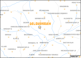 map of Delow Āmadeh