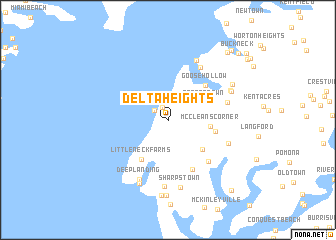 map of Delta Heights