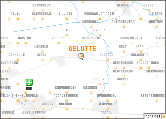 map of De Lutte