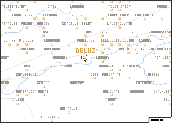 map of Deluz