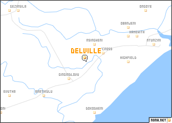 map of Delville