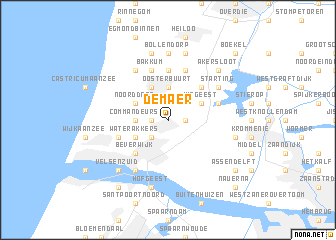 map of De Maer