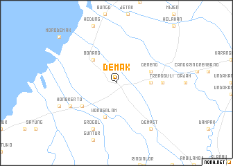 map of Demak