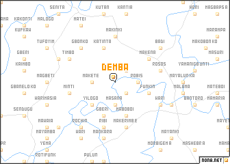 map of Demba