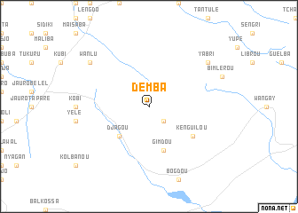 map of Demba