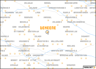 map of De Meene