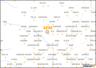 map of Démé