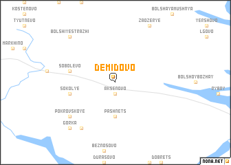 map of Demidovo