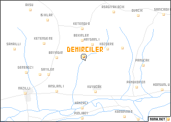 map of Demirciler