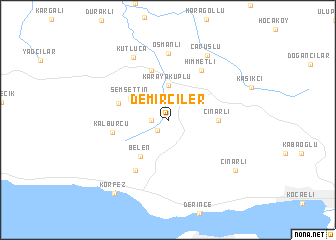 map of Demirciler