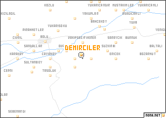 map of Demirciler
