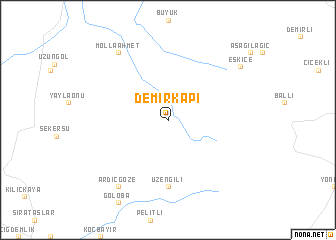 map of Demirkapı