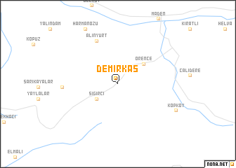 map of Demirkaş