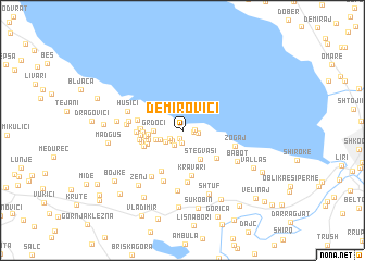 map of Demirovići