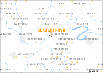 map of Demjéntanya