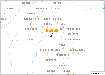 map of Démon