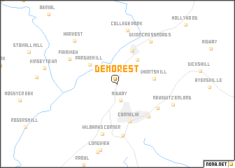 map of Demorest