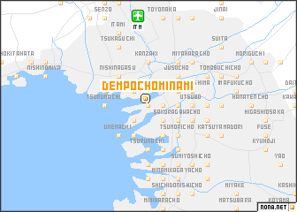 map of Dempōchō-minami