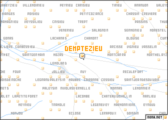 map of Demptézieu
