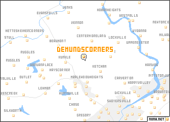 map of Demunds Corners