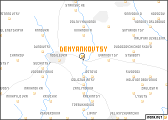 map of Demʼyankovtsy