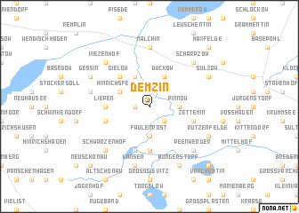 map of Demzin
