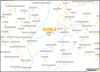 map of Dénblé