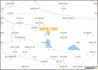 map of Denelišķi